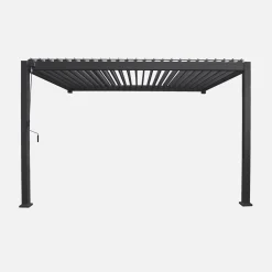 Lean to pergola with louvered roof aluminium 4 x 3m