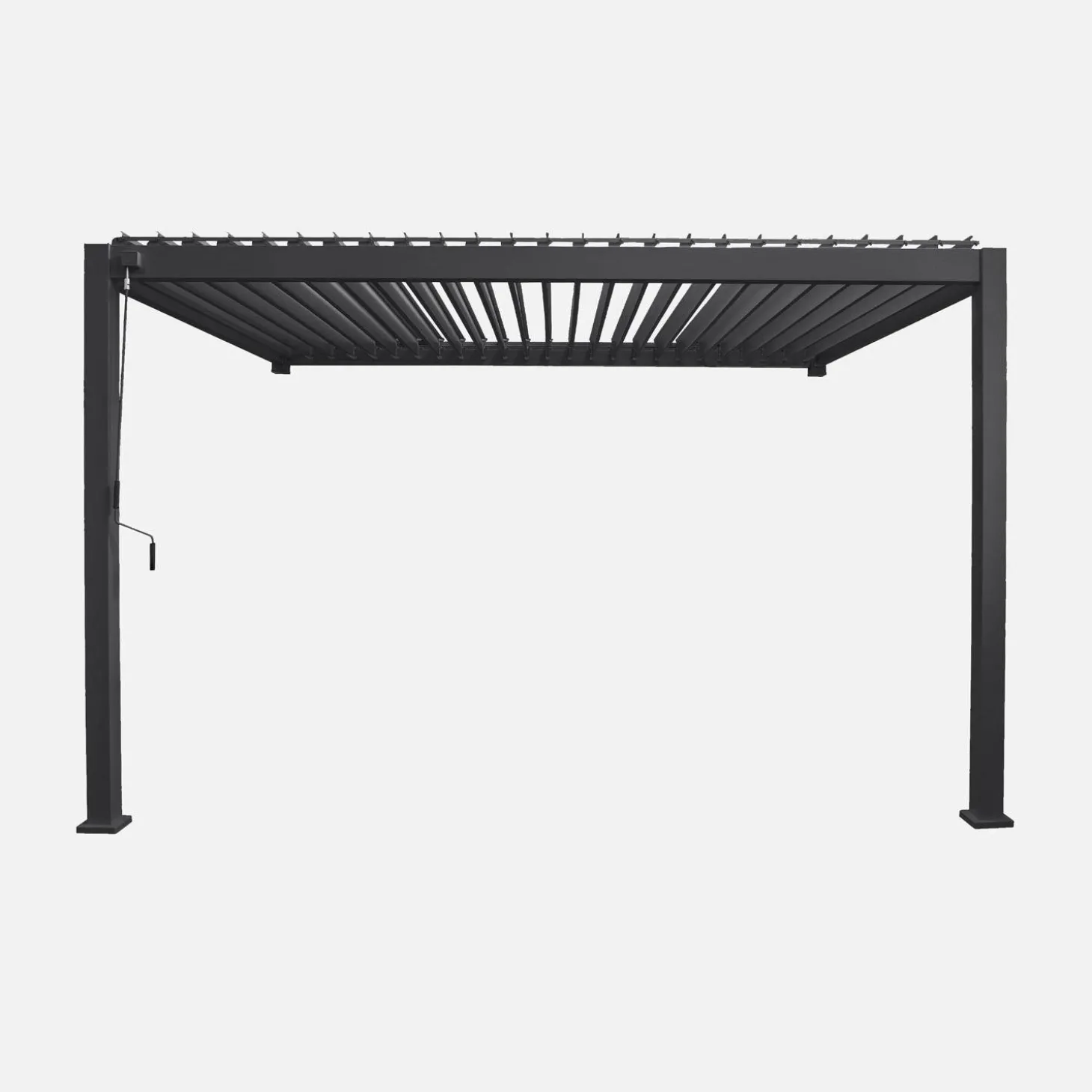 Lean to pergola with louvered roof aluminium 4 x 3m