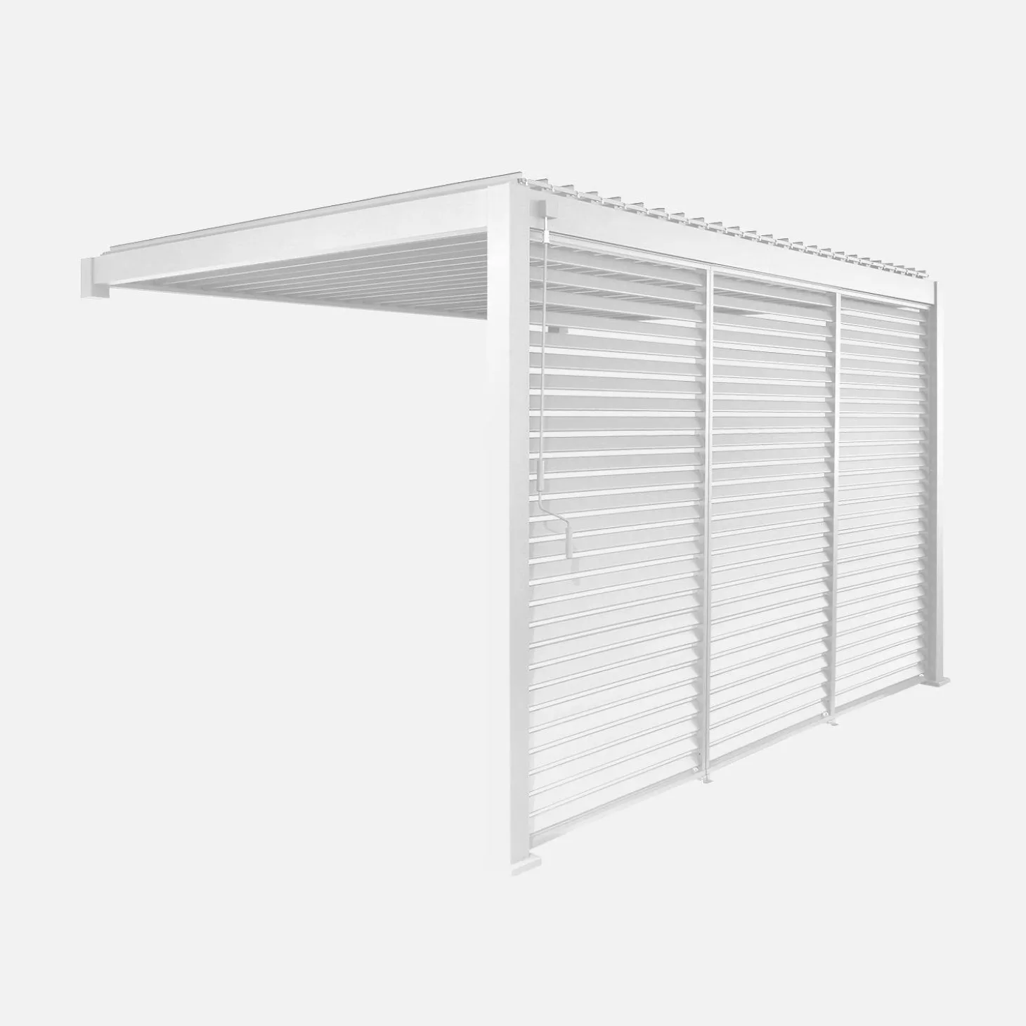 Lean to pergola 4 x 3m + 3 130cm louver panels