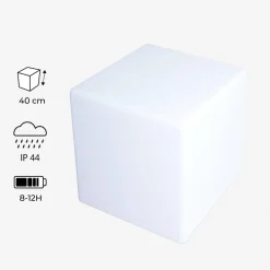 LED cube lamp with remote control, 16 colours