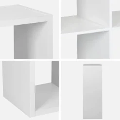 2-level bookshelf with 6 compartments