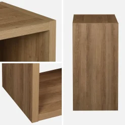 2-level cubic bookshelf with 4 compartments