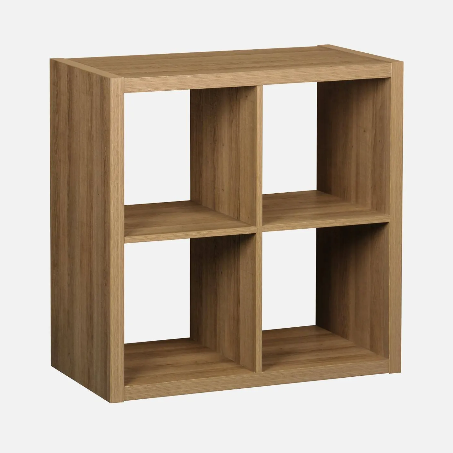2-level cubic bookshelf with 4 compartments
