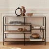 5-level industrial bookshelf in metal and wood effect