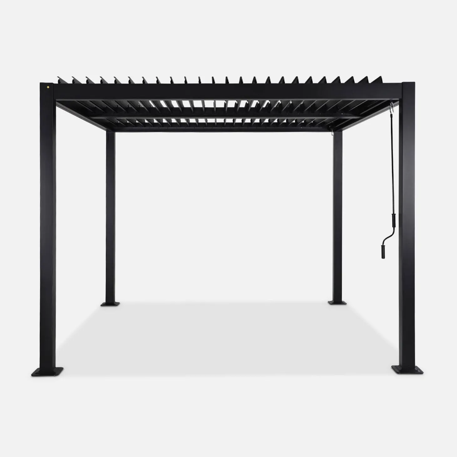 Louvered pergola aluminium and steel 3 x 3m