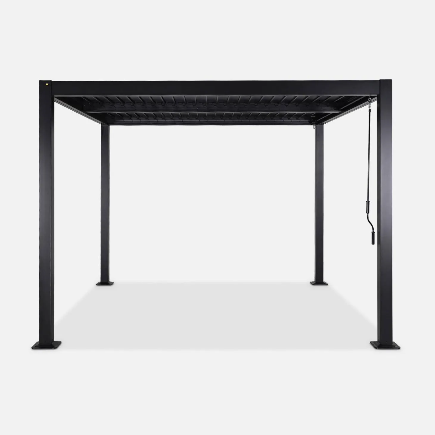 Louvered pergola aluminium and steel 3 x 3m