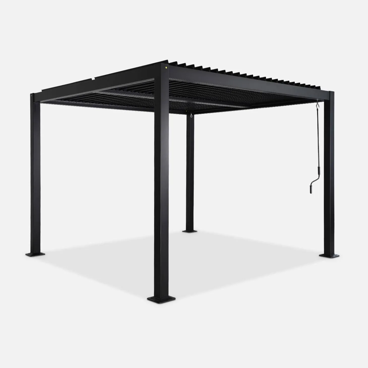 Louvered pergola aluminium and steel 3 x 3m