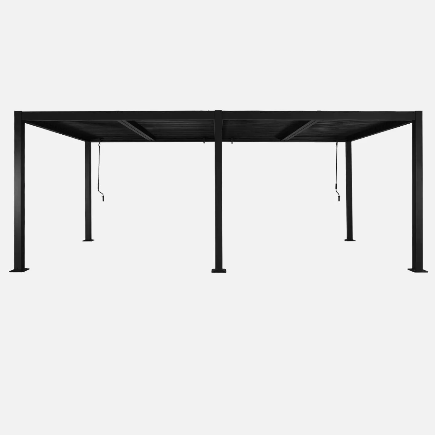 Louvered pergola aluminium and steel 6 x 3m