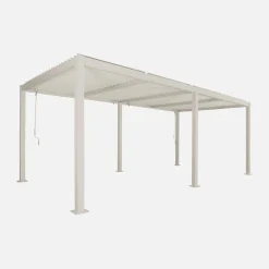 Louvered pergola aluminium and steel 6 x 3m