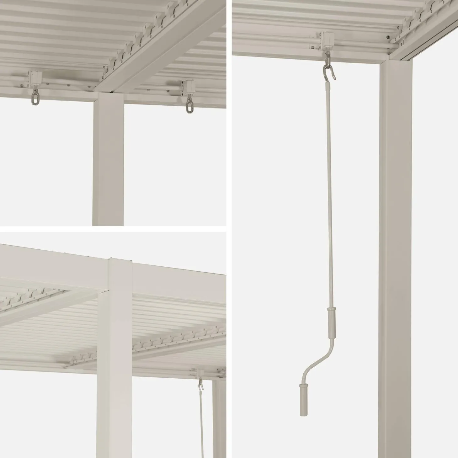 Louvered pergola aluminium and steel 6 x 3m
