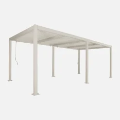 Louvered pergola aluminium and steel 6 x 3m