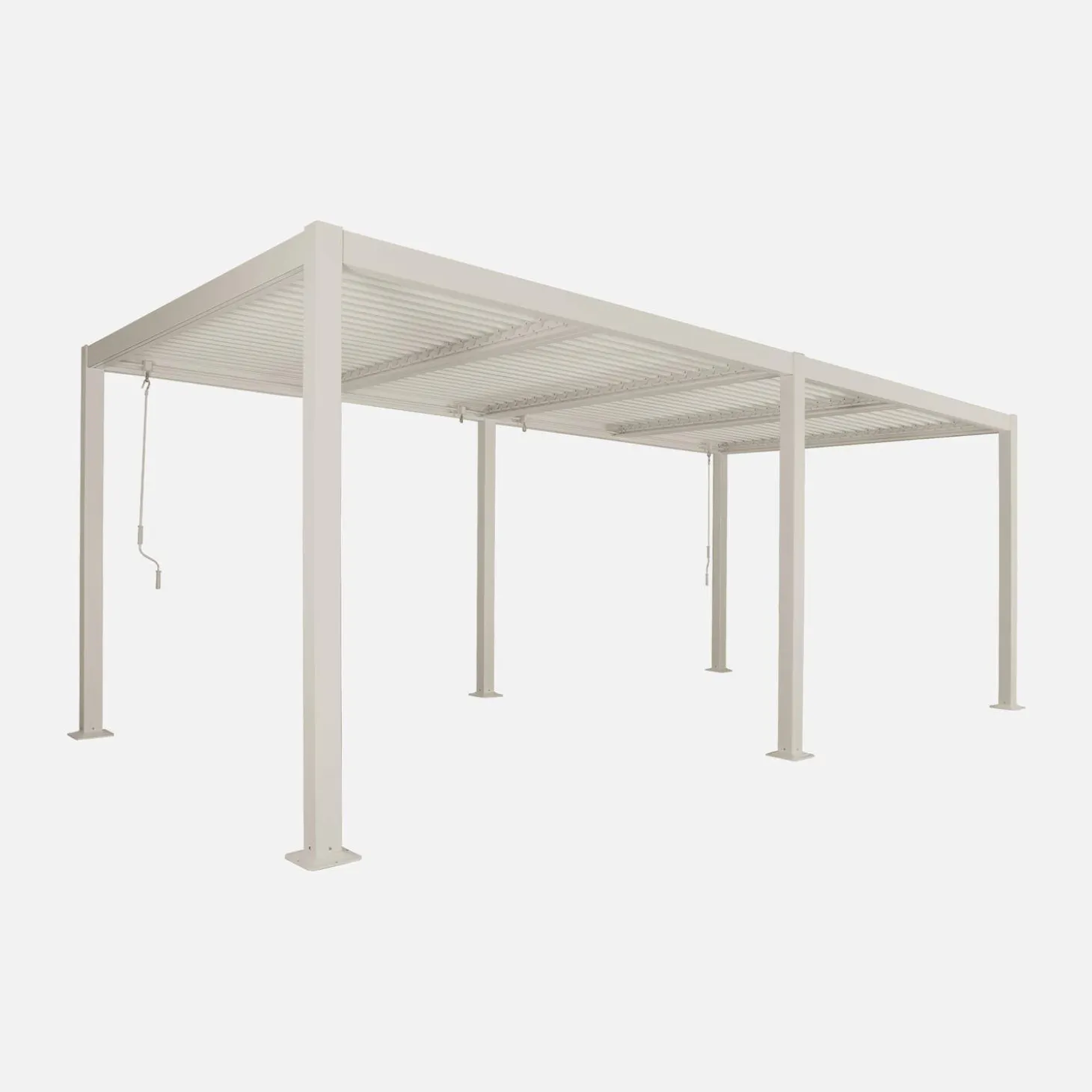 Louvered pergola aluminium and steel 6 x 3m