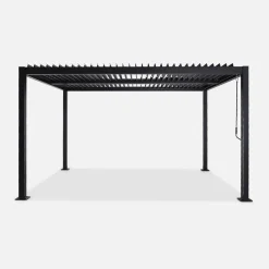 Louvered pergola aluminium and steel 4 x 3m