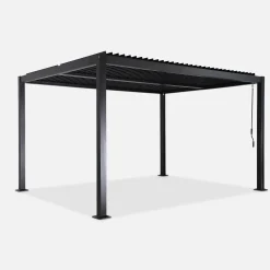 Louvered pergola aluminium and steel 4 x 3m
