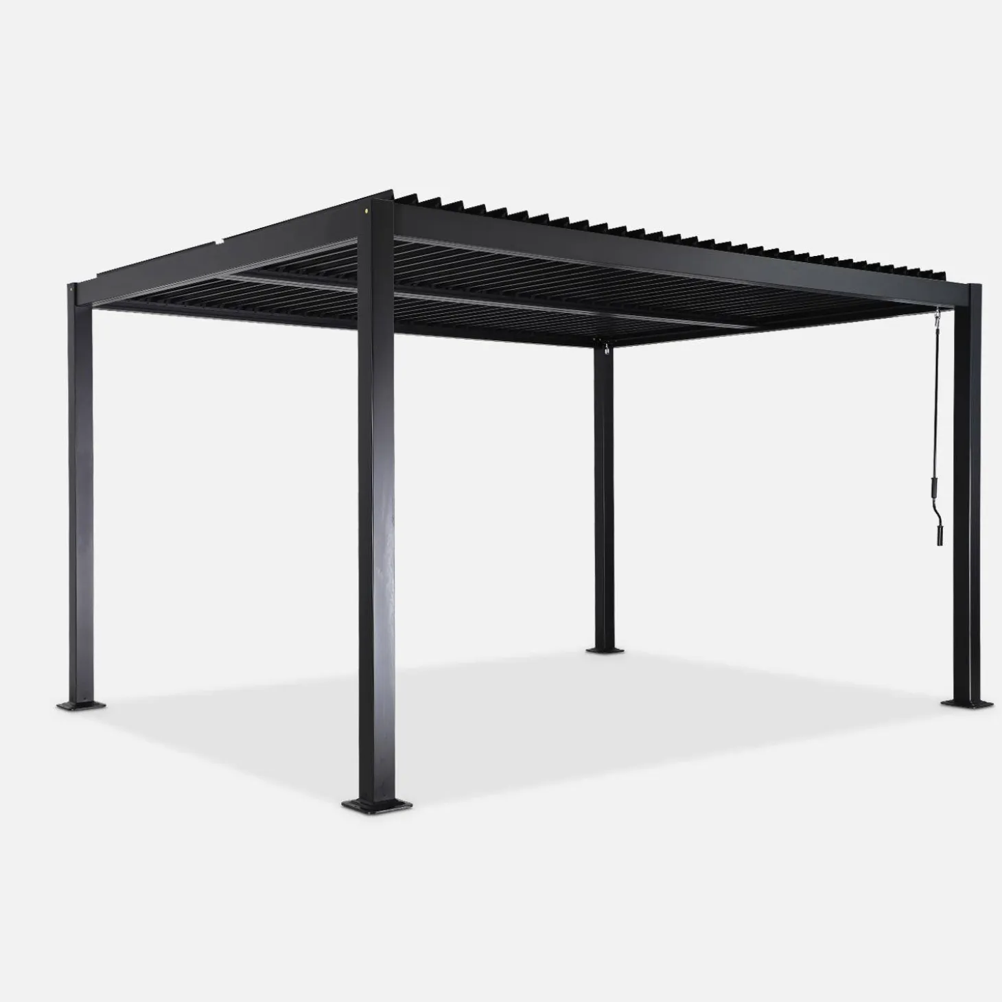 Louvered pergola aluminium and steel 4 x 3m