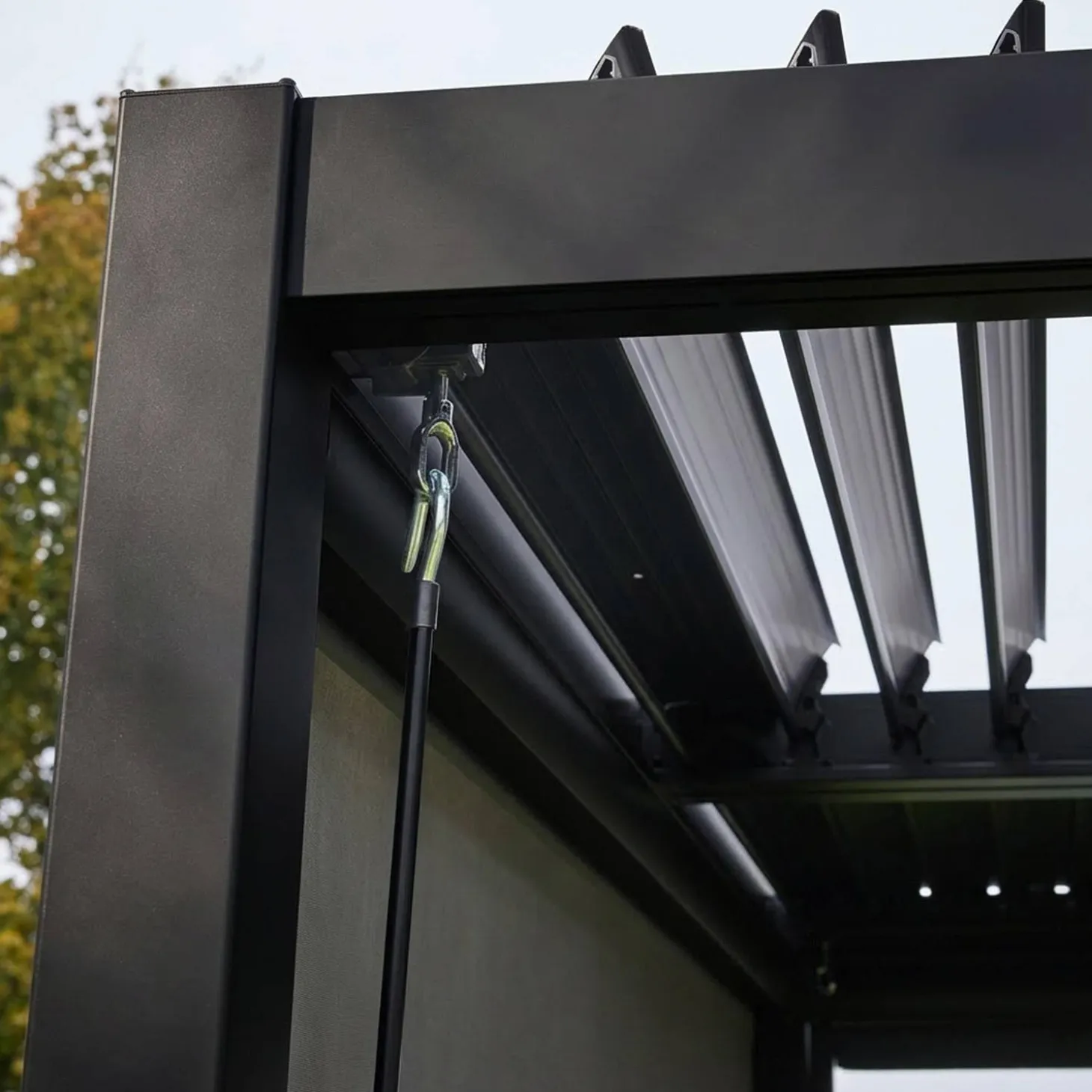 Louvered pergola aluminium and steel 4 x 3m