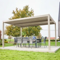 Louvered pergola aluminium and steel 4 x 3m