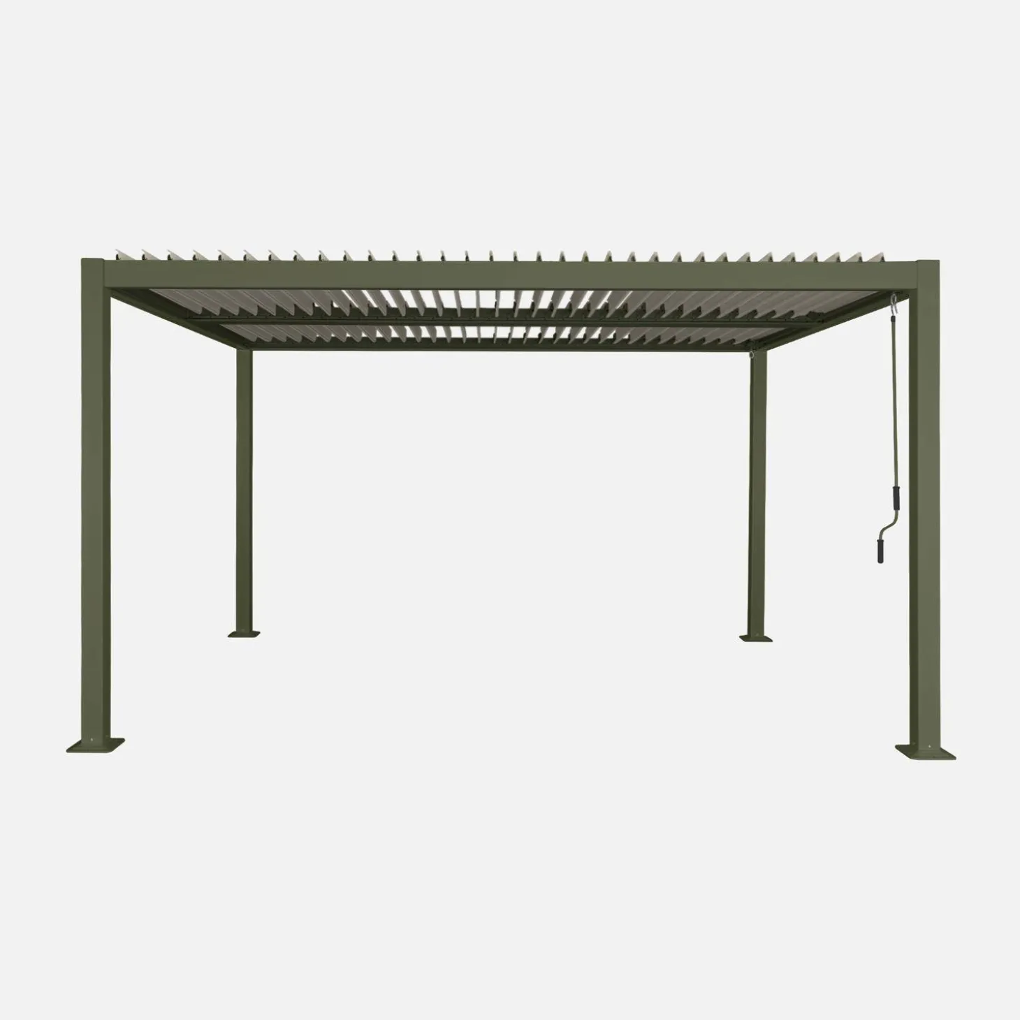 Louvered pergola aluminium and steel 4 x 3m