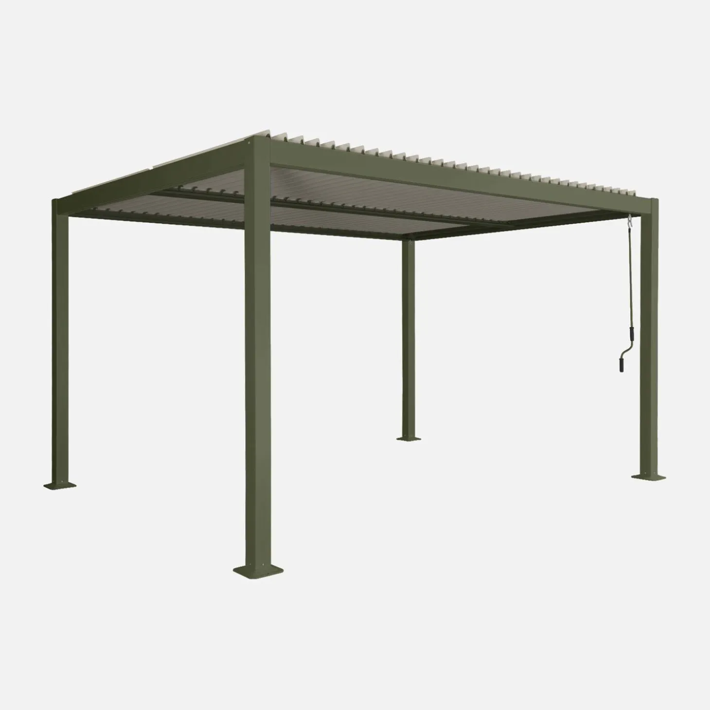 Louvered pergola aluminium and steel 4 x 3m
