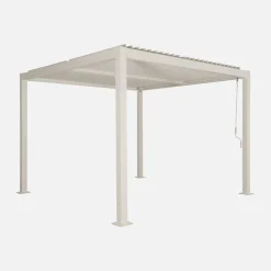 Louvered pergola aluminium and steel 3 x 3m