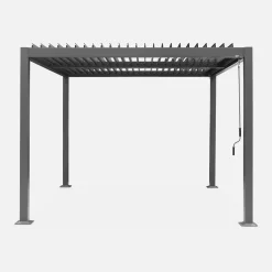 Louvered pergola aluminium and steel 3 x 3m