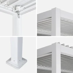 Louvered pergola aluminium and steel 3 x 3m