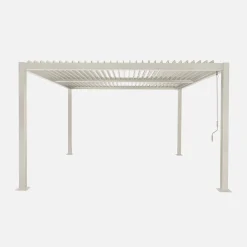 Louvered pergola aluminium and steel 3.6 x 3.6m