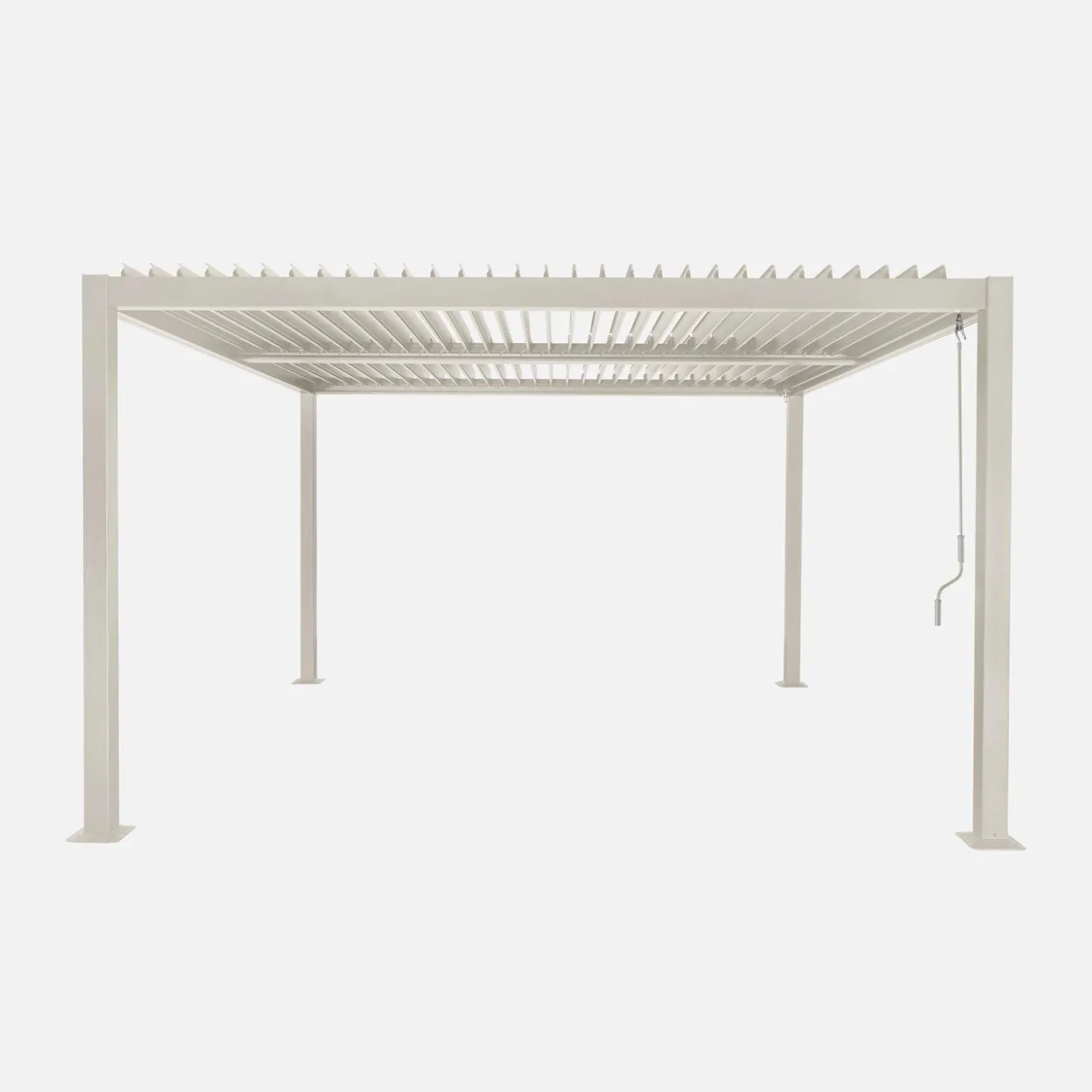 Louvered pergola aluminium and steel 3.6 x 3.6m