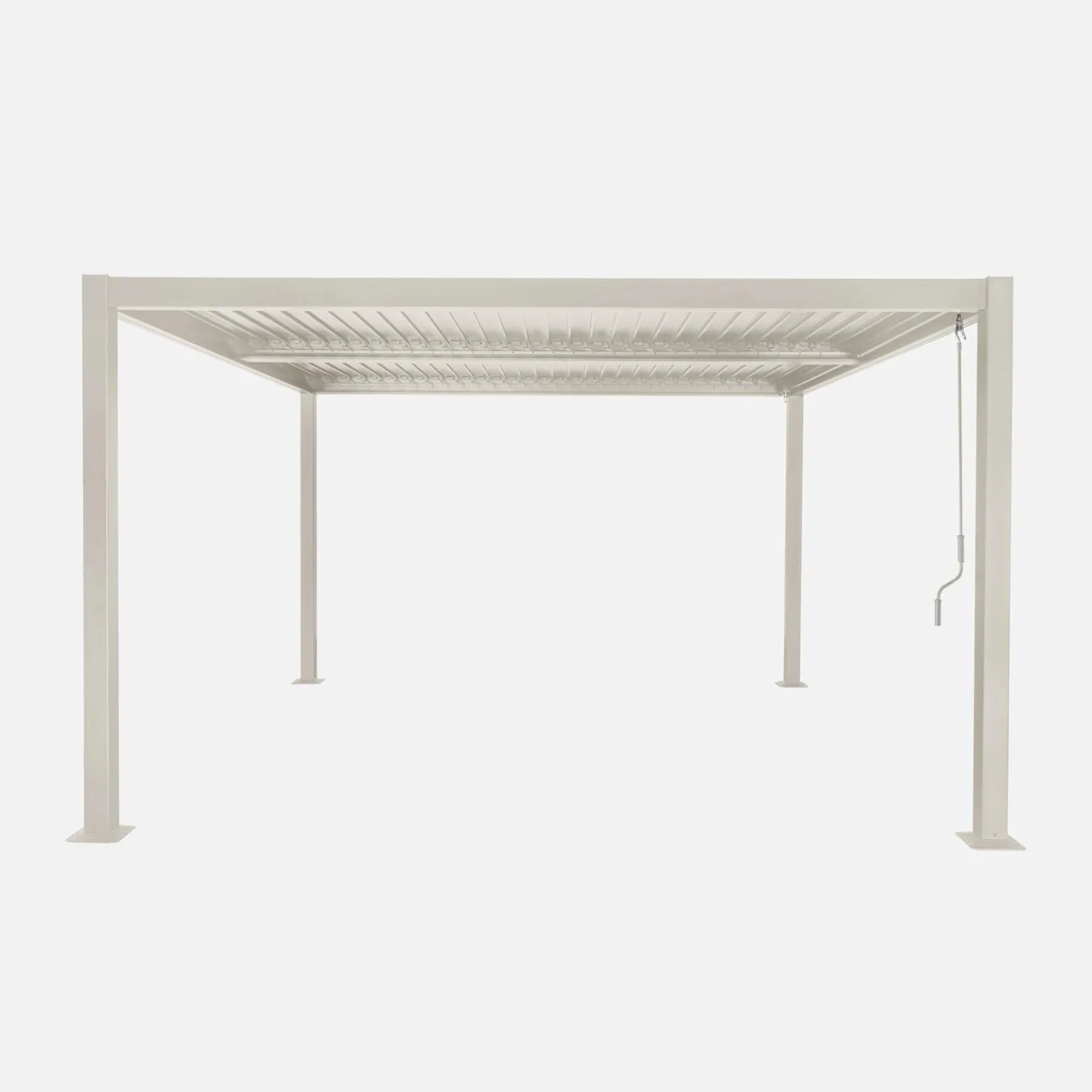 Louvered pergola aluminium and steel 3.6 x 3.6m