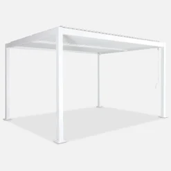 Louvered pergola aluminium and steel 4 x 3m