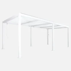 Louvered pergola aluminium and steel 6 x 3m