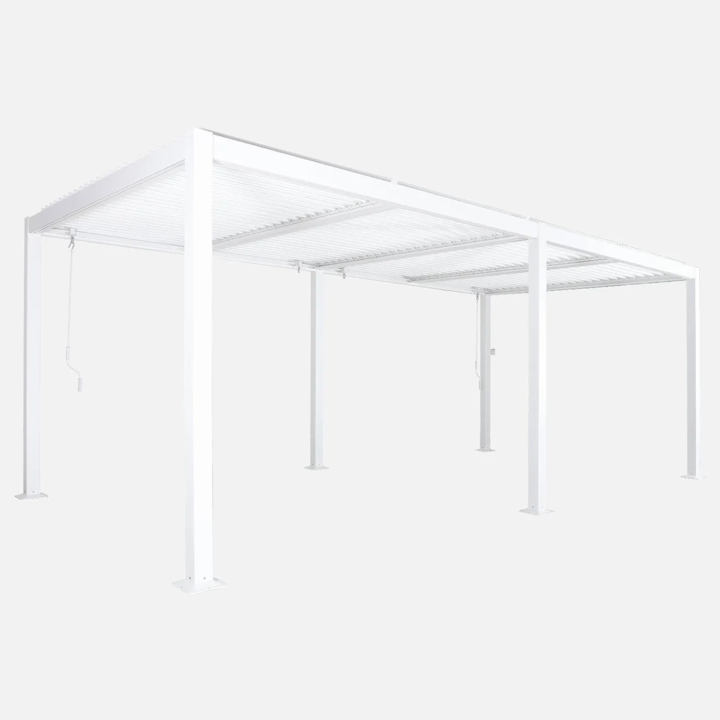 Louvered pergola aluminium and steel 6 x 3m