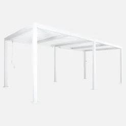 Louvered pergola aluminium and steel 6 x 3m