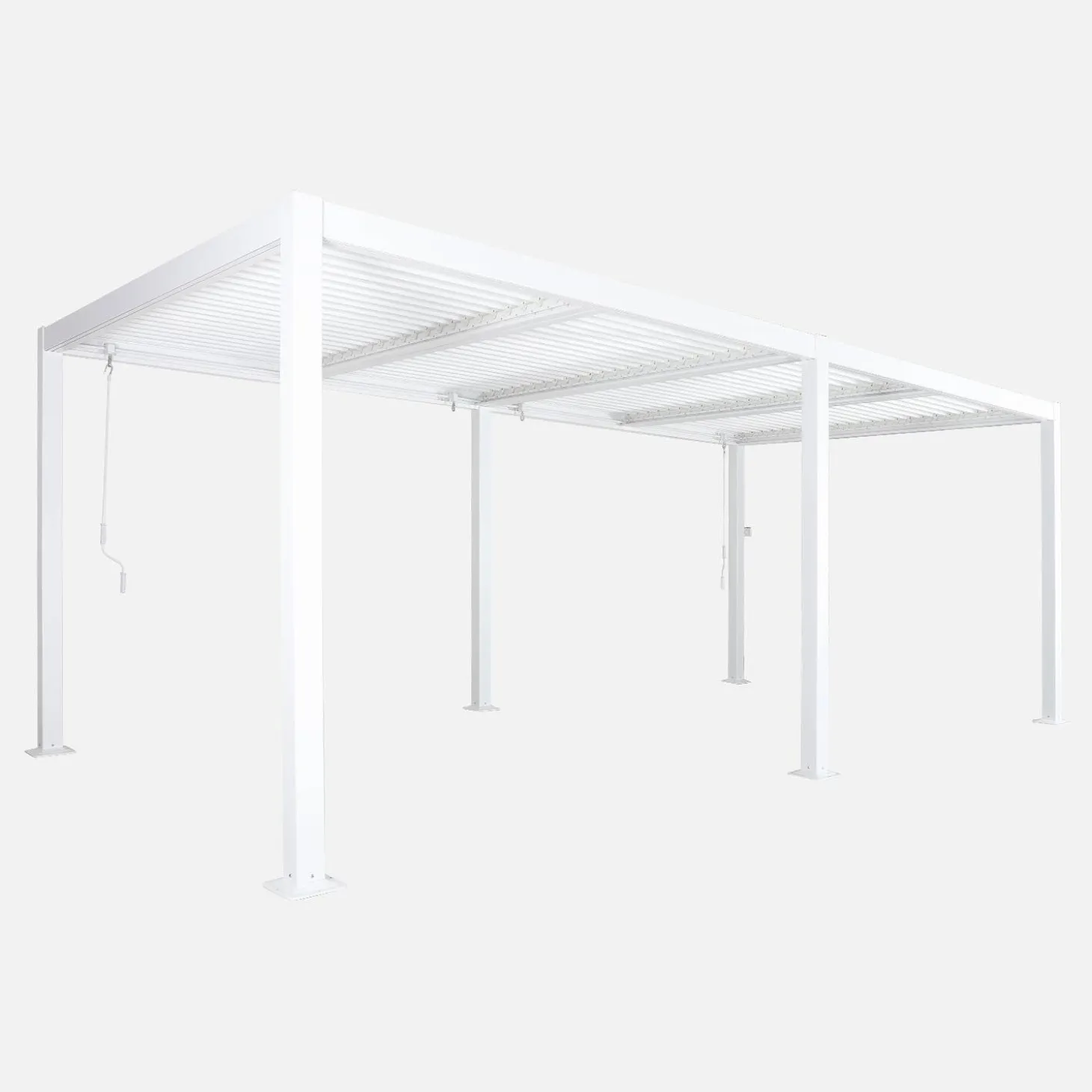 Louvered pergola aluminium and steel 6 x 3m