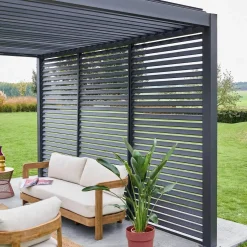 Louvered pergola aluminium 4 x 3m and 3 130cm louver panels