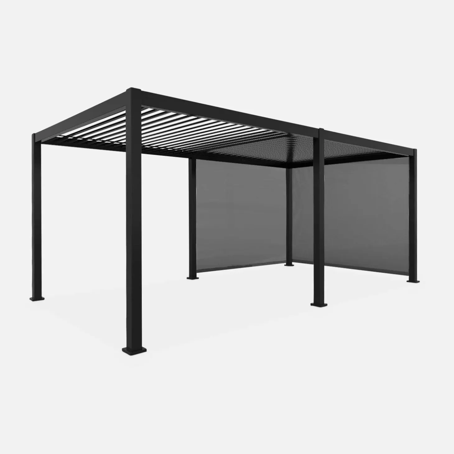 Louvered pergola aluminium 6 x 3m and 2 3m blinds