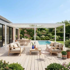 Louvered pergola aluminium 6x3m