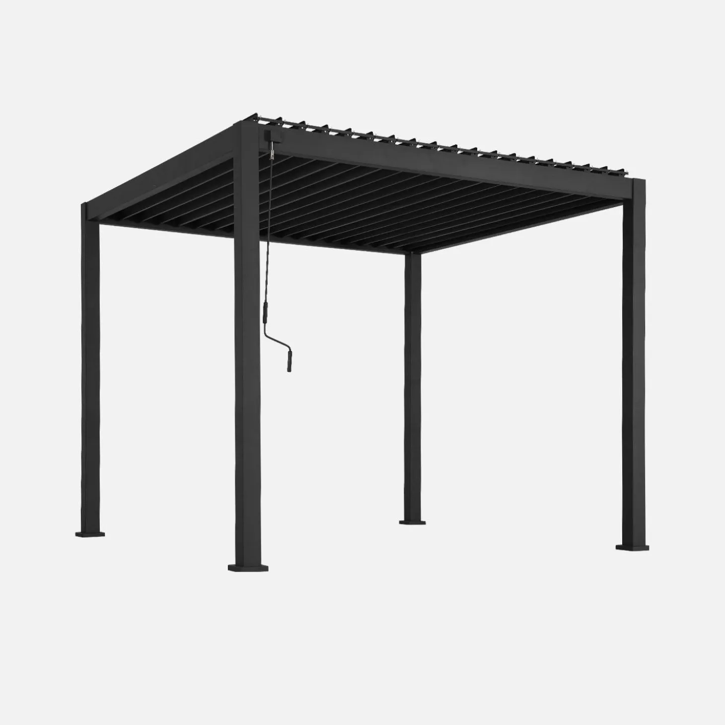 Louvered pergola aluminium 3 x 3m V2