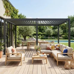 Louvered pergola aluminium 6x3m