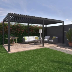 Louvered pergola aluminium 6x3m