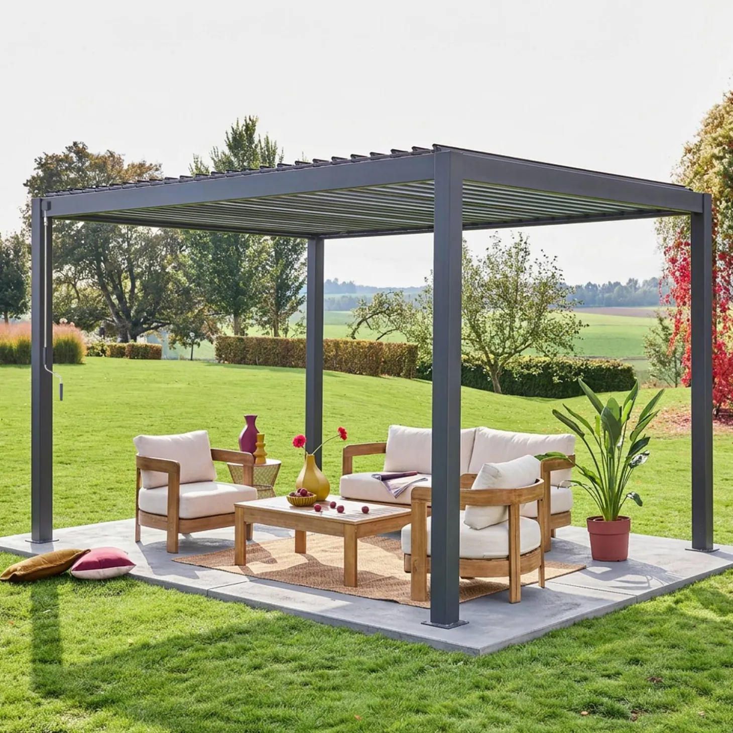 Louvered pergola aluminium 4 x 3m