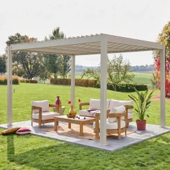 Louvered pergola aluminium 4 x 3m