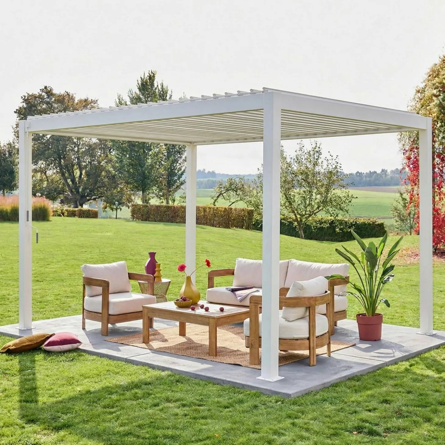 Louvered pergola aluminium 4 x 3m