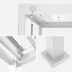 Louvered pergola aluminium 3 x 3m V2
