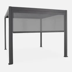 Louvered pergola aluminium 4 x 3m and 3m blind