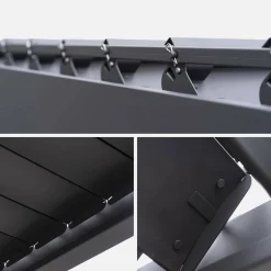 Louvered pergola aluminium 4 x 3m and 3m blind