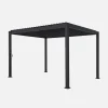 Louvered pergola aluminium 4 x 3m + 3 130cm vertical louver panels