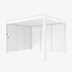 Louvered pergola aluminium 4 x 3m and 3 100cm louver panels
