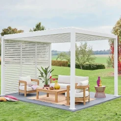 Louvered pergola aluminium 4 x 3m and 3 100cm louver panels