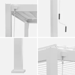 Louvered pergola aluminium 4 x 3m and a 4m blind